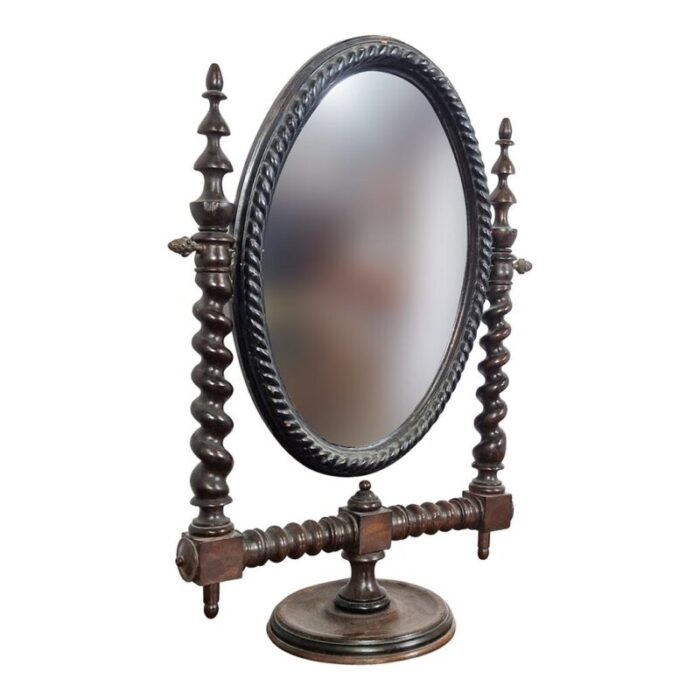 mirror with wooden base 4953