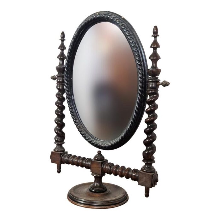 mirror with wooden base 5006