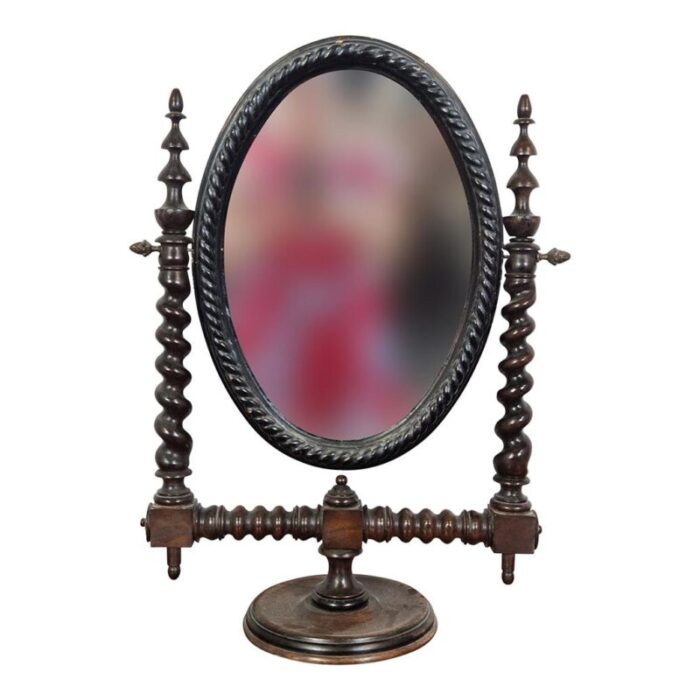 mirror with wooden base 6933