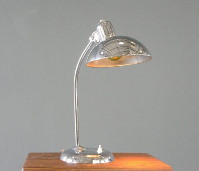 model 6556 super table lamp in chrome by kaiser idell 1930s 1383