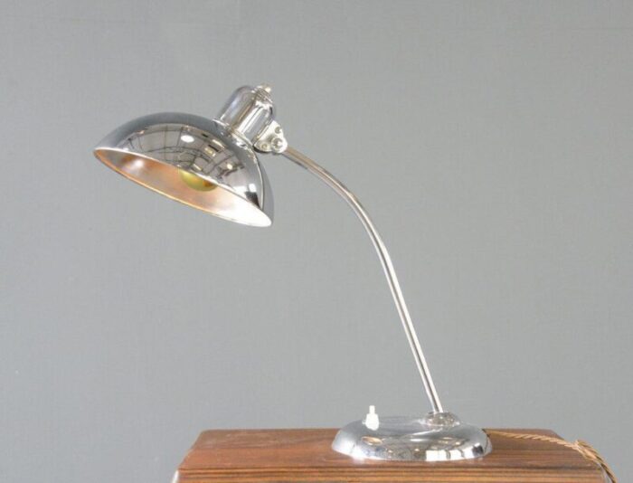 model 6556 super table lamp in chrome by kaiser idell 1930s 6581