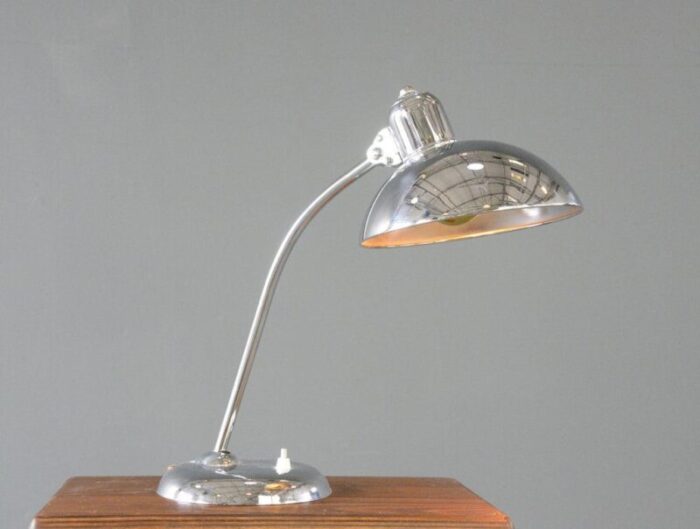 model 6556 super table lamp in chrome by kaiser idell 1930s 8129