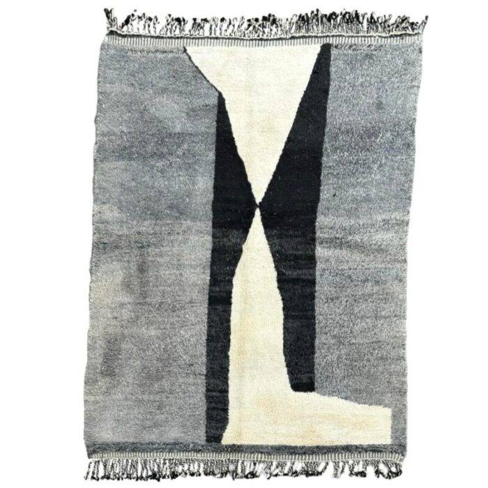 modern abstract moroccan berber area wool rug 3229