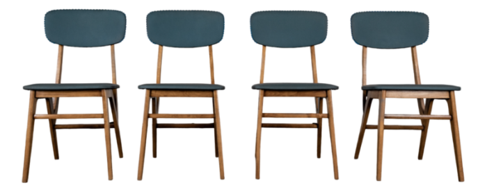 modern chairs 1950s set of 4 0162