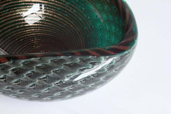 murano glass bullicante and filigrana bowl 1950s 4