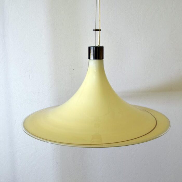 murano glass ceiling lamp with brass 1970s 1908