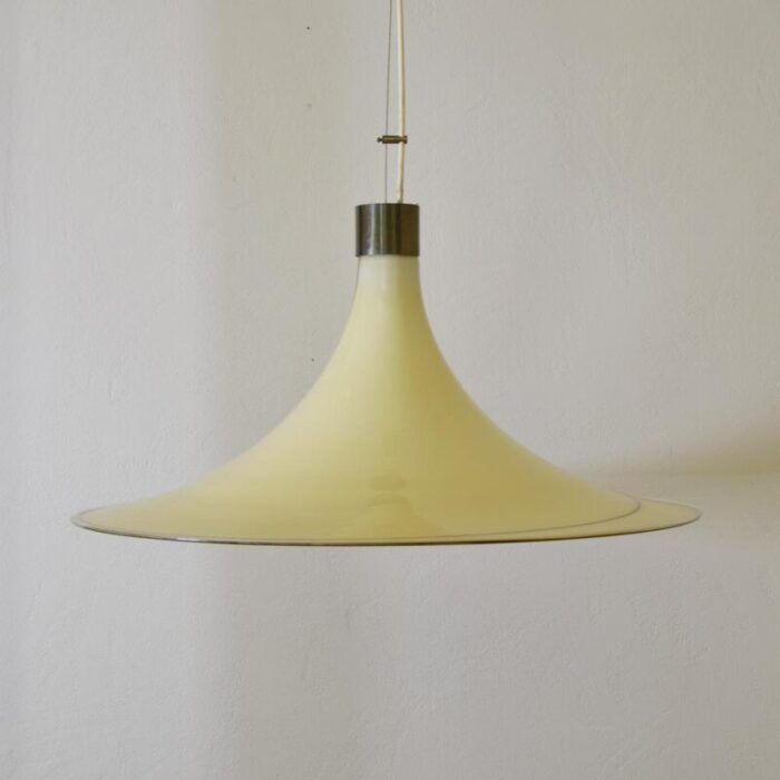 murano glass ceiling lamp with brass 1970s 2359