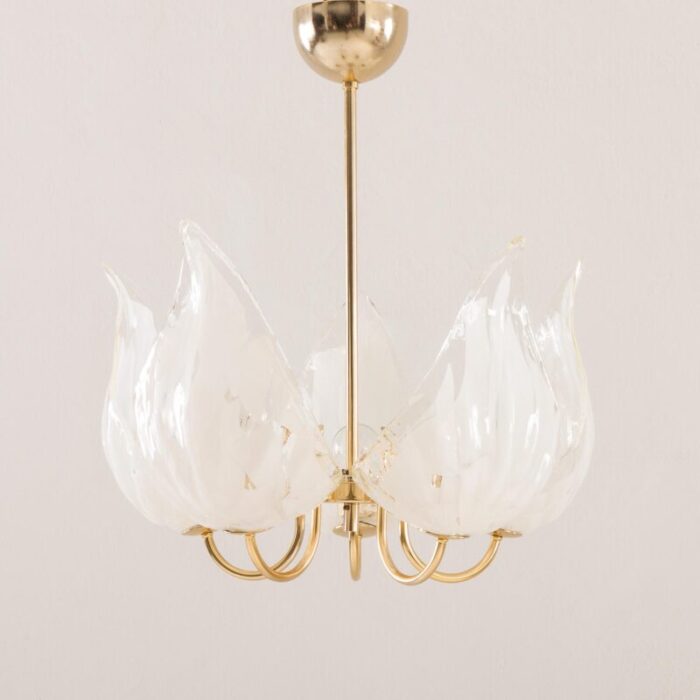 murano glass chandelier attributed to la murina italy 1970s 3017