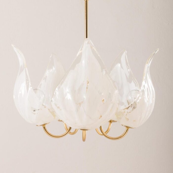 murano glass chandelier attributed to la murina italy 1970s 5096