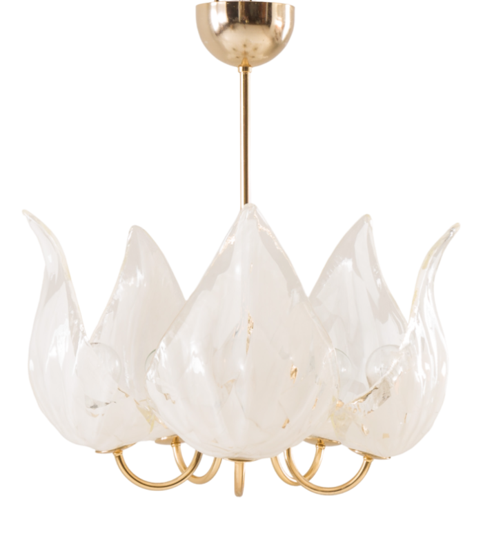 murano glass chandelier attributed to la murina italy 1970s 9397