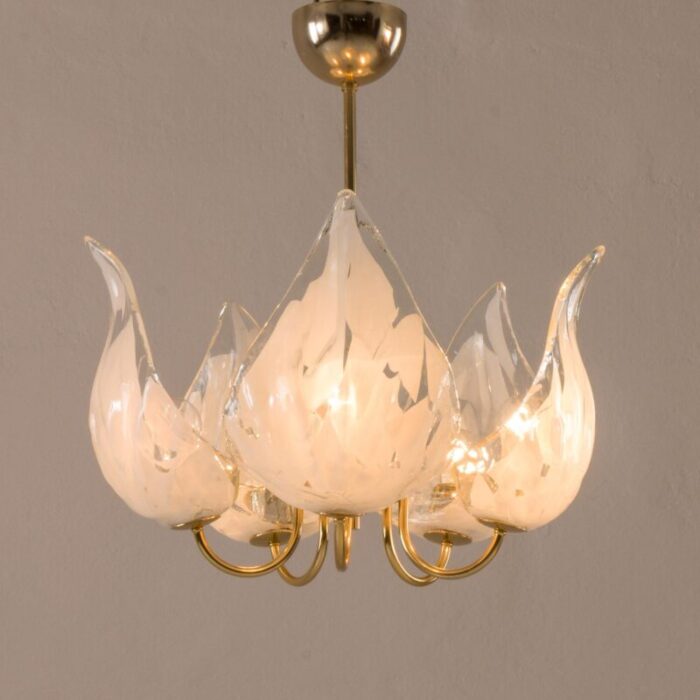 murano glass chandelier attributed to la murina italy 1970s 9740