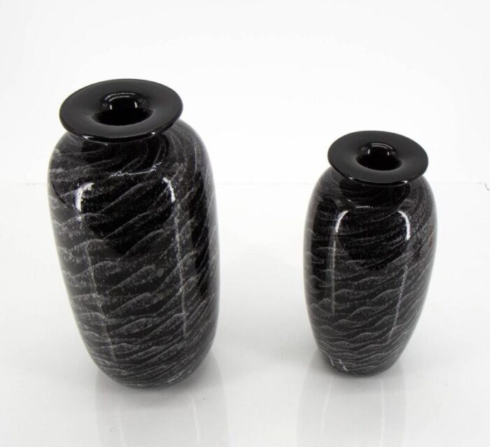 murano glass vases by mila schon for arte vetro murano 1980s set of 2 1561