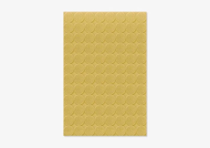 mustard circle textured rug from marqqa 1