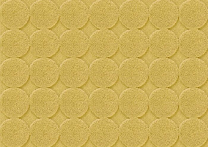 mustard circle textured rug from marqqa 2