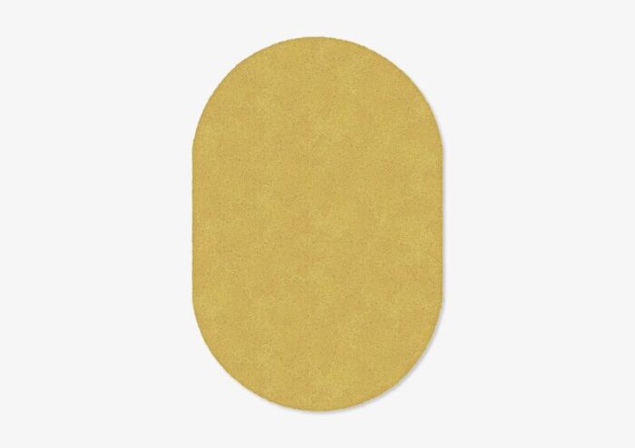 mustard oval plain rug from marqqa 1