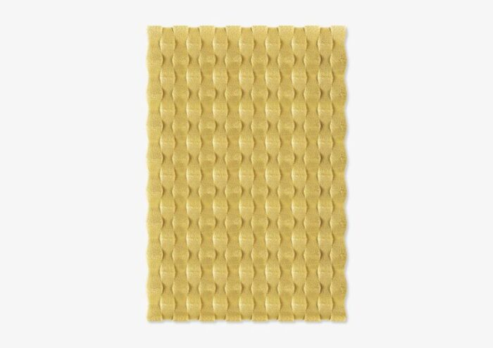 mustard rectangle textured rug from marqqa 1