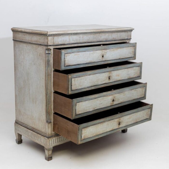 neoclassical tall chest of drawers scandinavia early 19th century 2574