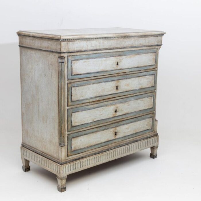 neoclassical tall chest of drawers scandinavia early 19th century 4029