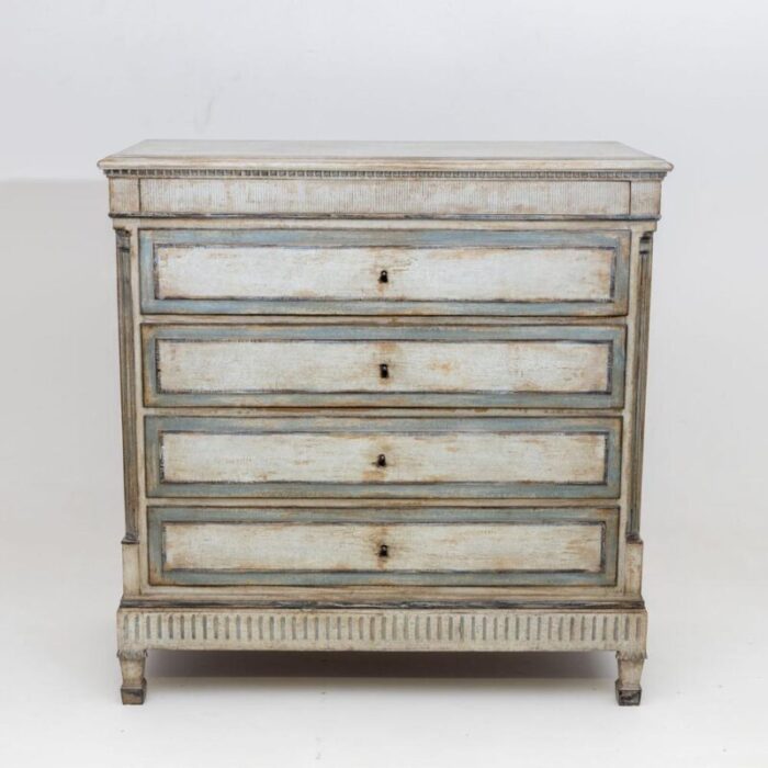 neoclassical tall chest of drawers scandinavia early 19th century 8146