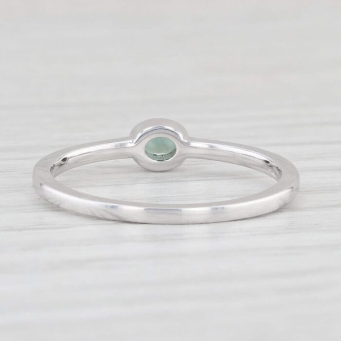 new 013ct green alexandrite ring 14k white gold size 65 oval solitaire 5736