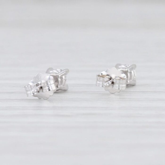 new 030ctw diamond stud earrings 14k white gold round solitaire pierced studs 3156