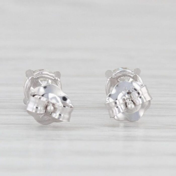 new 044ctw diamond stud earrings 14k white gold round solitaire studs 2 pieces 7771