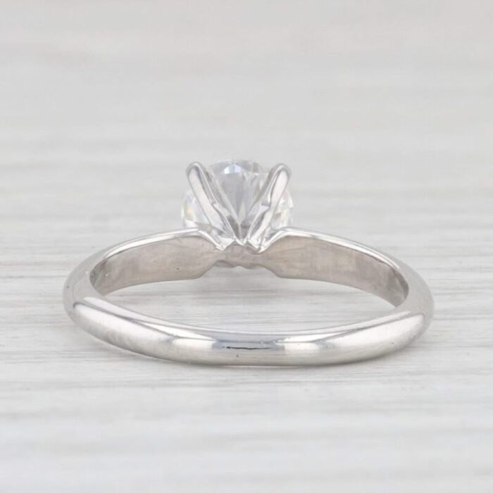 new 070ct moissanite engagement ring platinum round solitaire size 55 5302