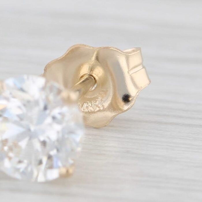 new 105ctw lab created diamond stud earrings 14k yellow gold round solitaires 2 pieces 0638 scaled