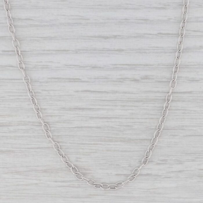 new 18 3mm twist cable chain necklace 14k white gold 2144