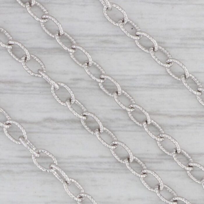 new 18 3mm twist cable chain necklace 14k white gold 2777