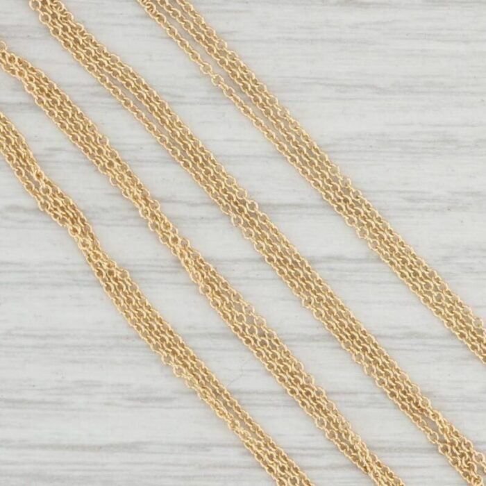 new 3 strand cable chain necklace 14k yellow gold 20 multi strand 2747