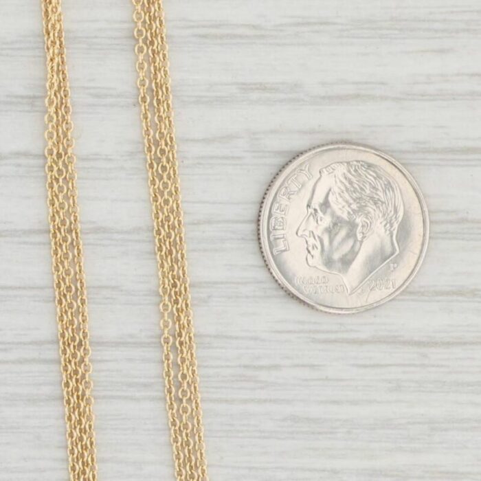 new 3 strand cable chain necklace 14k yellow gold 20 multi strand 9056