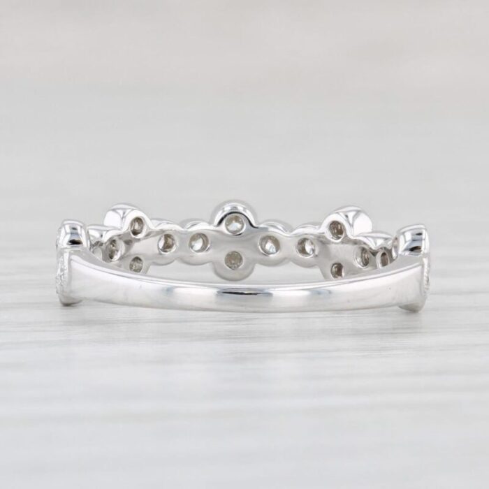 new beverley k 047ctw diamond ring 14k white gold wedding stackable band 3477