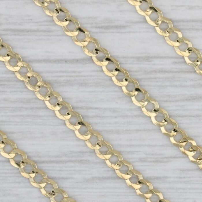 new curb chain 14k yellow gold 18 26mm lobster clasp 5941