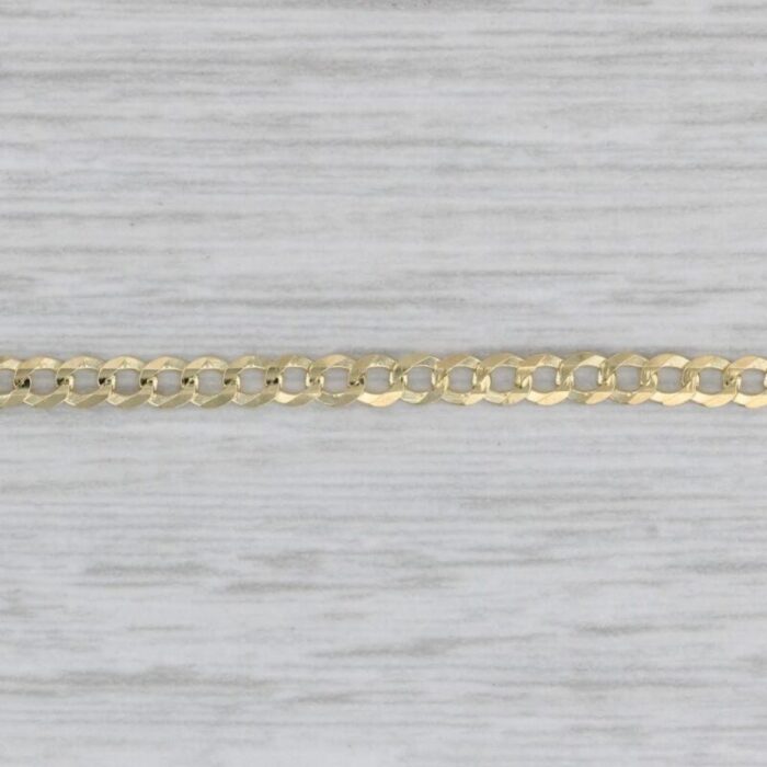 new curb chain 14k yellow gold 18 26mm lobster clasp 9821