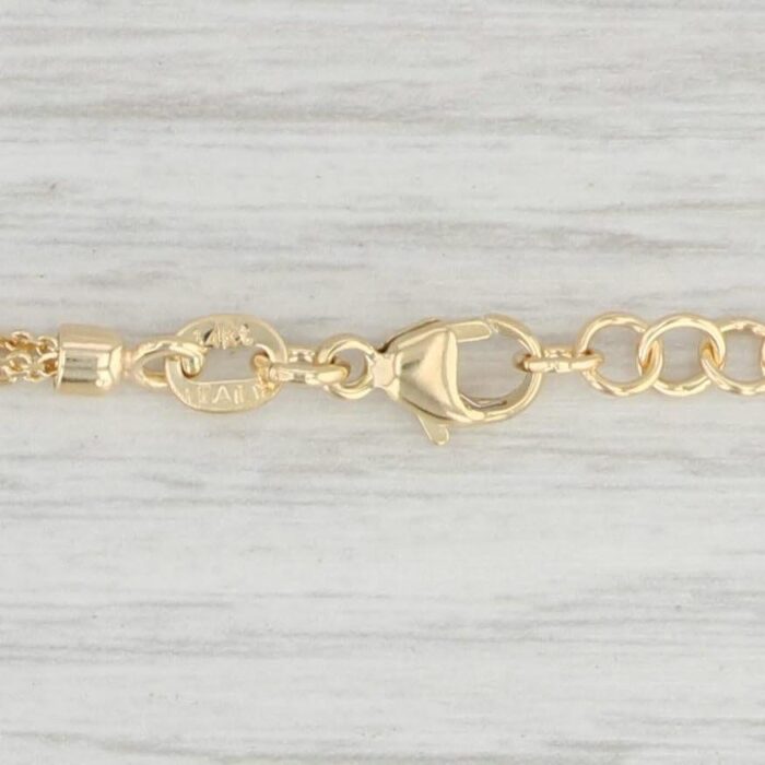 new diamond cut cable chain 3 strand necklace 14k yellow gold adjustable 1339 scaled