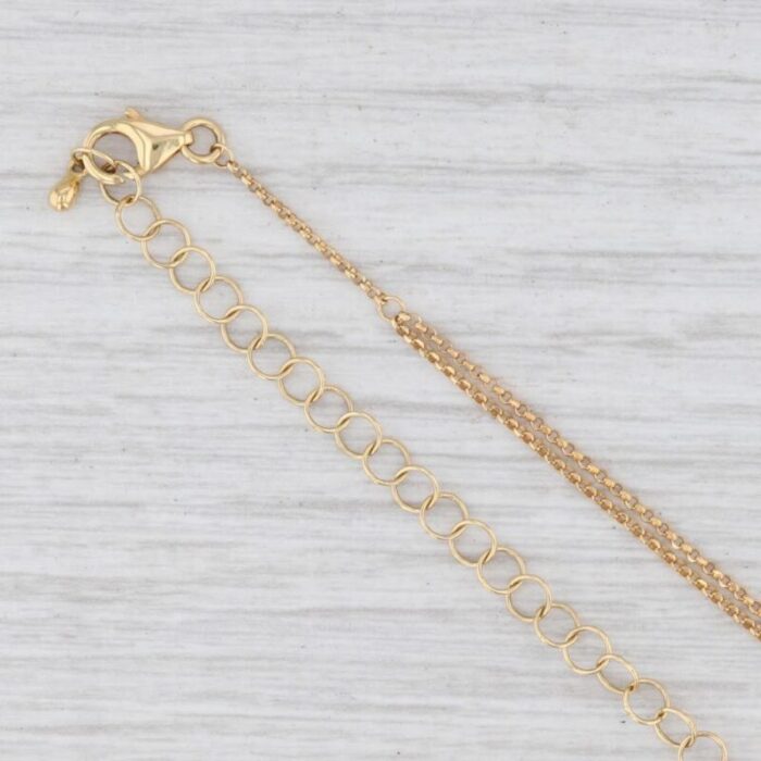 new diamond journey 2 chain layer necklace 18k yellow gold cable chain 9487