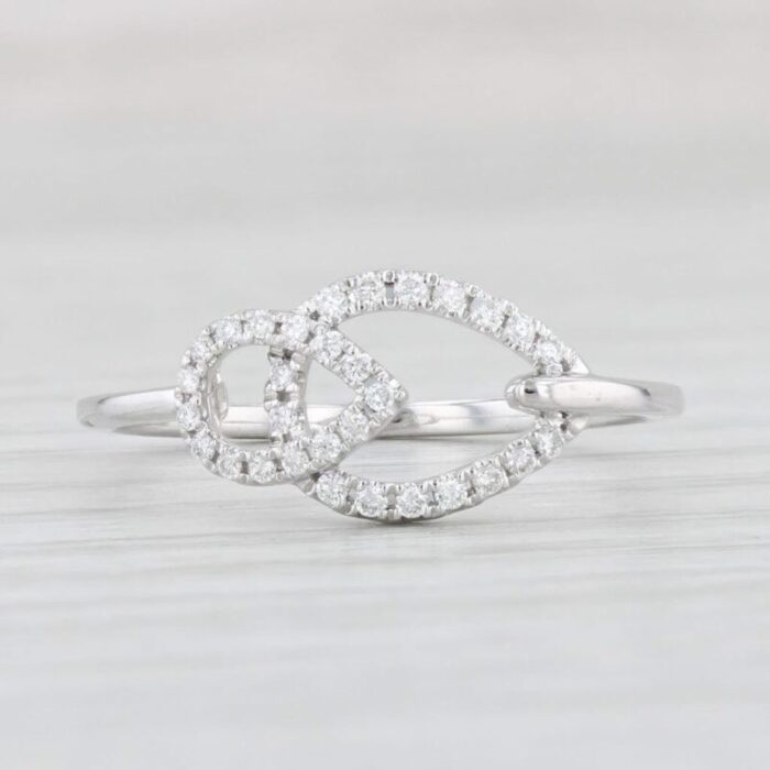 new diamonds teardrops ring 14k white gold size 65 5287