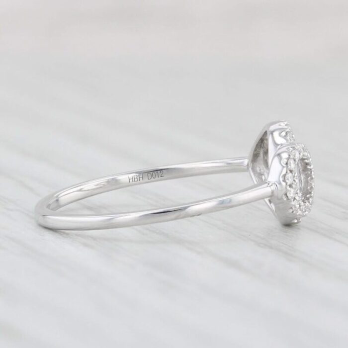 new diamonds teardrops ring 14k white gold size 65 7100