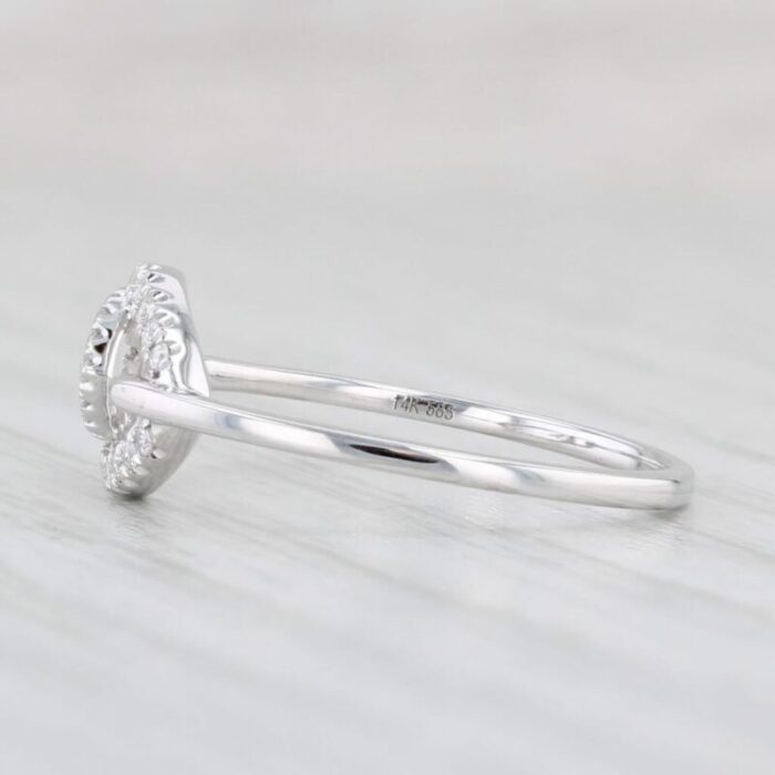 new diamonds teardrops ring 14k white gold size 65 8678