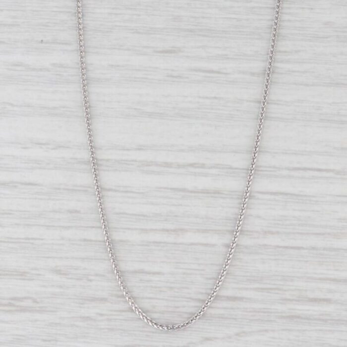 new franco wheat chain necklace 14k white gold 20 11mm italian 5665