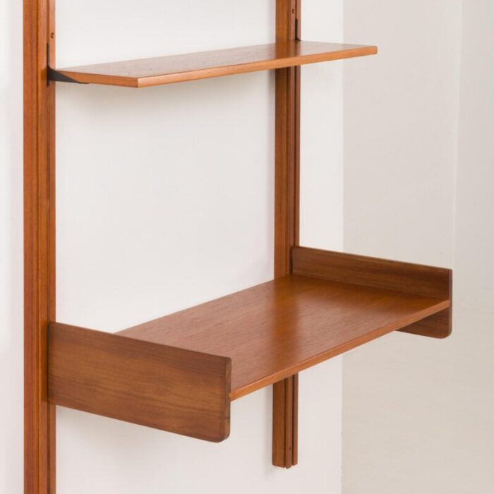 norwegian wall unit in teak by sven andersen 1960s 2152