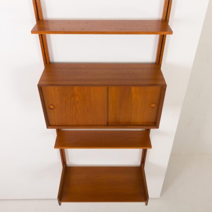 norwegian wall unit in teak by sven andersen 1960s 3261