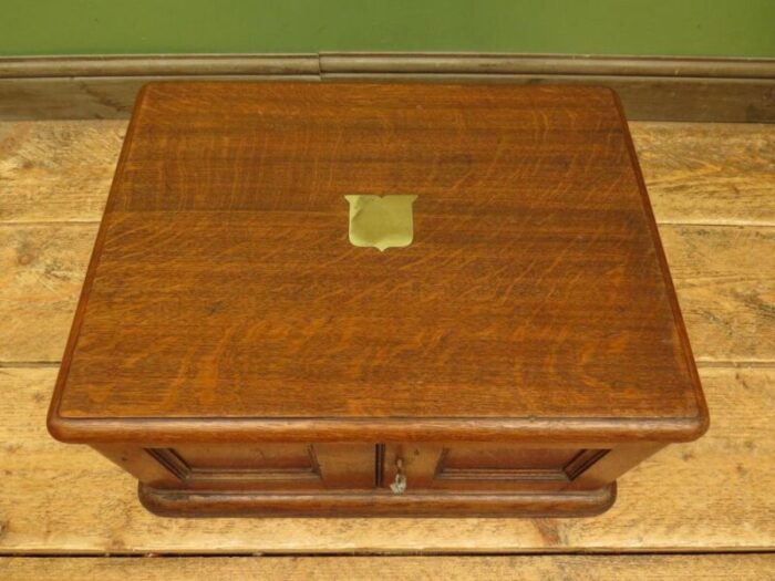 oak cutlery chest collectors 1890s 4169