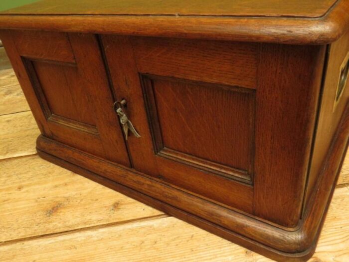 oak cutlery chest collectors 1890s 6809