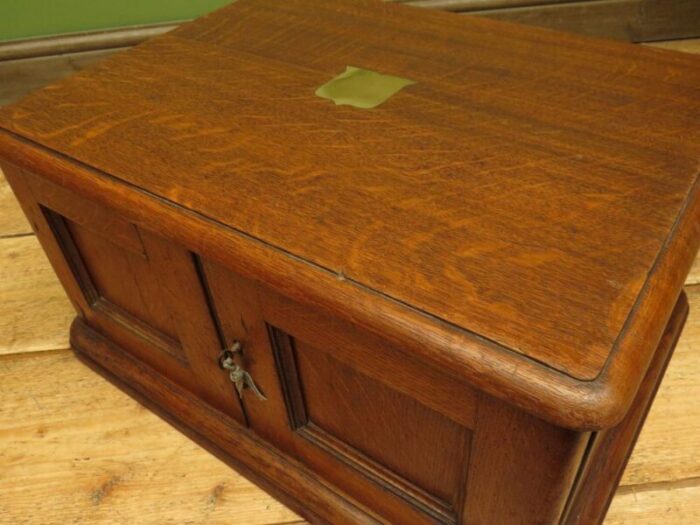 oak cutlery chest collectors 1890s 8802