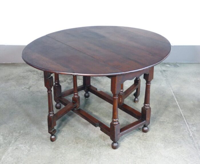 oak slatted table 1800s 0179