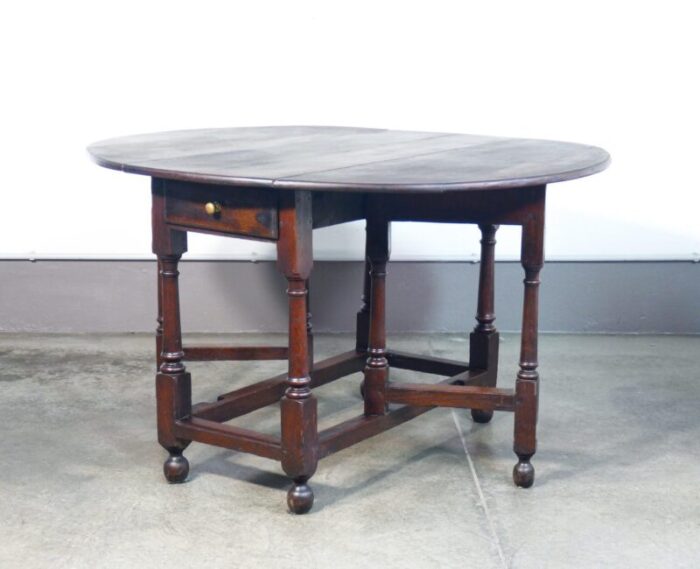 oak slatted table 1800s 2256