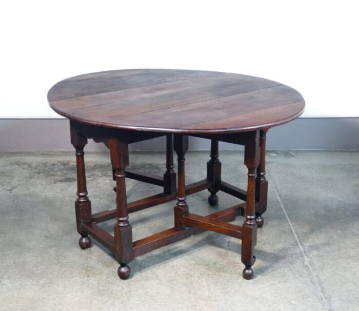 oak slatted table 1800s 2259