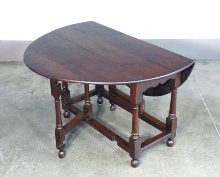 oak slatted table 1800s 5292